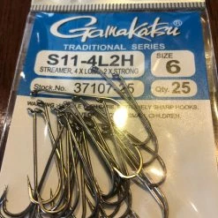 Hareline Dubbin LLC Gamakatsu S11 Streamer Hook 4x Long 2x Strong