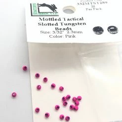 Hareline Dubbin LLC Hareline Dubbin Tactical Slotted Tungsten Beads Matte Pink 20 Pack ON SALE NOW 40% OFF Fly Tying