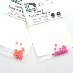 Hareline Dubbin LLC Fly Tying Hareline Dubbin Fluorescent Slotted Tungsten Beads 20 Packs