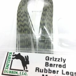 Hareline Dubbin LLC Hareline Dubbin Grizzly Barred Rubber Legs Medium Fly Tying