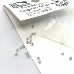 Hareline Dubbin LLC Hareline Dubbin Plummeting Tungsten Beads Fl. White Fly Tying