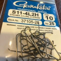 Hareline Dubbin LLC Gamakatsu S11 Streamer Hook 4x Long 2x Strong