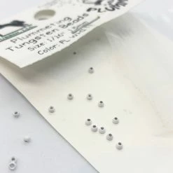 Hareline Dubbin LLC Hareline Dubbin Plummeting Tungsten Beads Fl. White Fly Tying