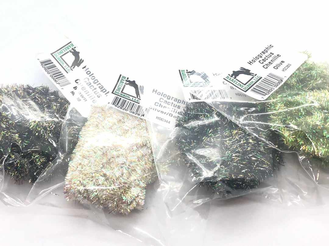Wholesale π Hareline Dubbin LLC Hareline Dubbin Holographic Cactus Chenille Fly Tying π 3 Hareline Dubbin LLC Hareline Dubbin Holographic Cactus Chenille Fly Tying