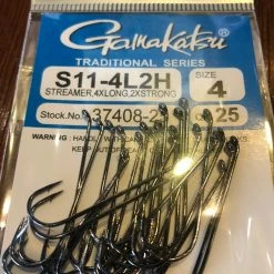 Hareline Dubbin LLC Gamakatsu S11 Streamer Hook 4x Long 2x Strong