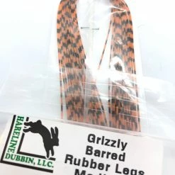 Hareline Dubbin LLC Hareline Dubbin Grizzly Barred Rubber Legs Medium Fly Tying