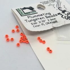 Hareline Dubbin LLC Fly Tying Hareline Dubbin Plummeting Tungsten Beads Fl. Orange