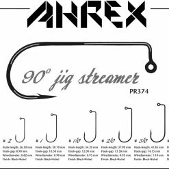 Hareline Dubbin LLC Ahrex PR374 90 Degree Jig Streamer Hook Fly Tying