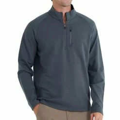 Free Fly Apparel Free Fly Men's Bamboo Heritage Fleece Quarter Zip SALE Now 40% Off!