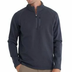 Free Fly Apparel Free Fly Men's Bamboo Heritage Fleece Quarter Zip SALE Now 40% Off!