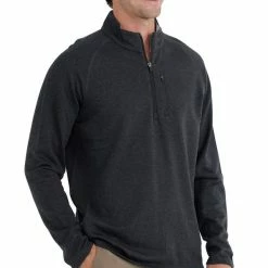 Free Fly Apparel Free Fly Men's Bamboo Heritage Fleece Quarter Zip SALE Now 40% Off!